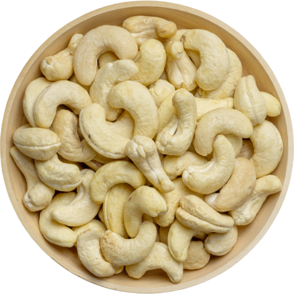 Raw cashew nuts in a bowl